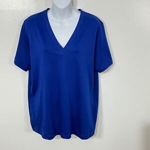 M.M Lafleur Lee 1.0 T-Shirt organic cotton in Bright Indigo Women's Size XL NEW